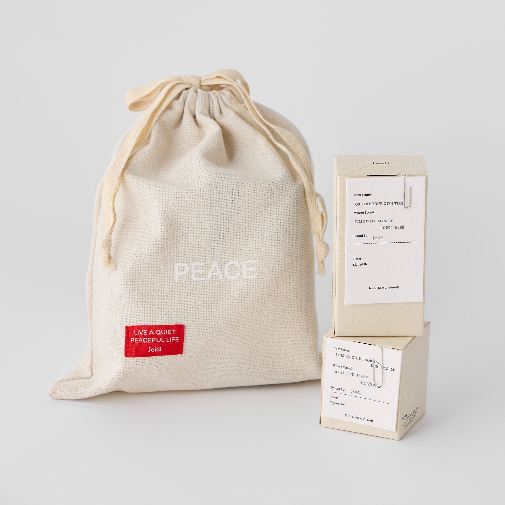 PEACE禮物袋組合－香氛大豆蠟燭55g&放鬆噴霧50ml