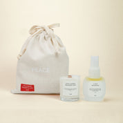 PEACE禮物袋組合－香氛大豆蠟燭55g&放鬆噴霧50ml